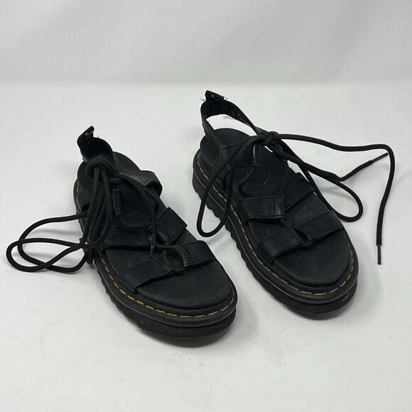 Women's Black Platform Sandals - Picture 3 of 10